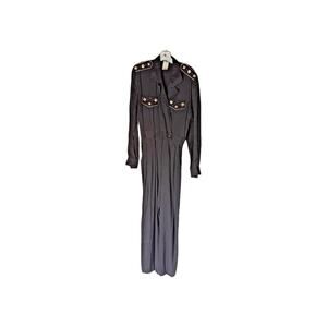 D. FRANK Vintage Women's Black Jumpsuit w/ Design Sz 8